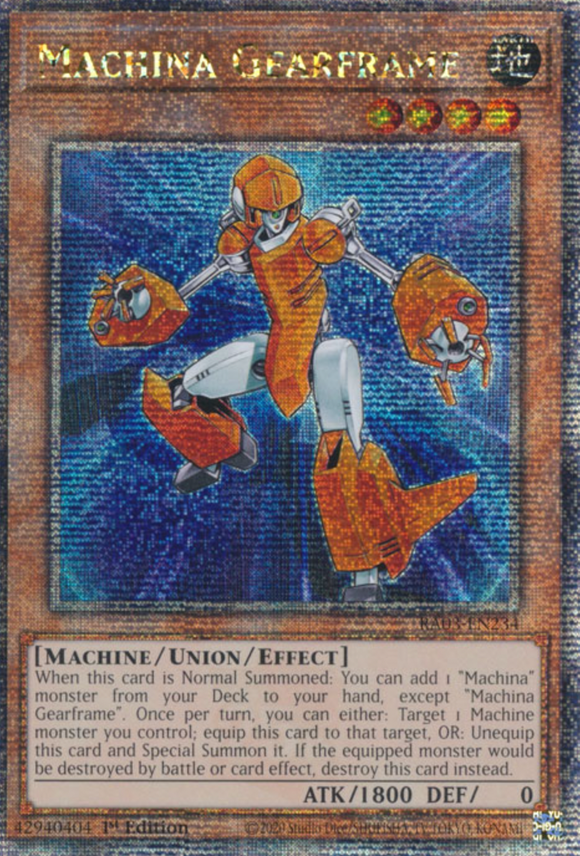 Machina Gearframe - RA03-EN234 - Quarter Century Rare 1st Edition