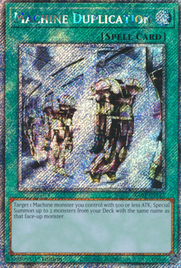Machine Duplication - RA03-EN145 - Platinum Secret Rare 1st Edition