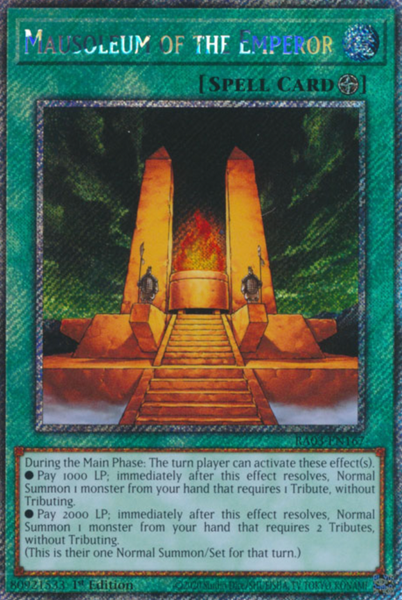 Mausoleum of the Emperor - RA03-EN167 - Platinum Secret Rare 1st Edition