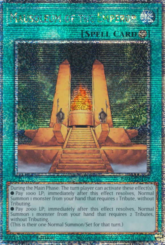 Mausoleum of the Emperor - RA03-EN167 - Quarter Century Rare 1st Edition