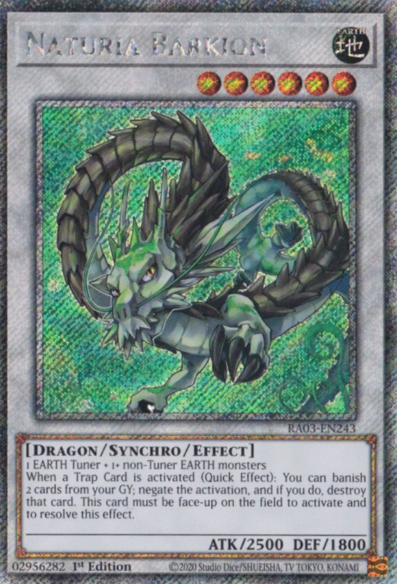 Naturia Barkion - RA03-EN243 - Platinum Secret Rare 1st Edition