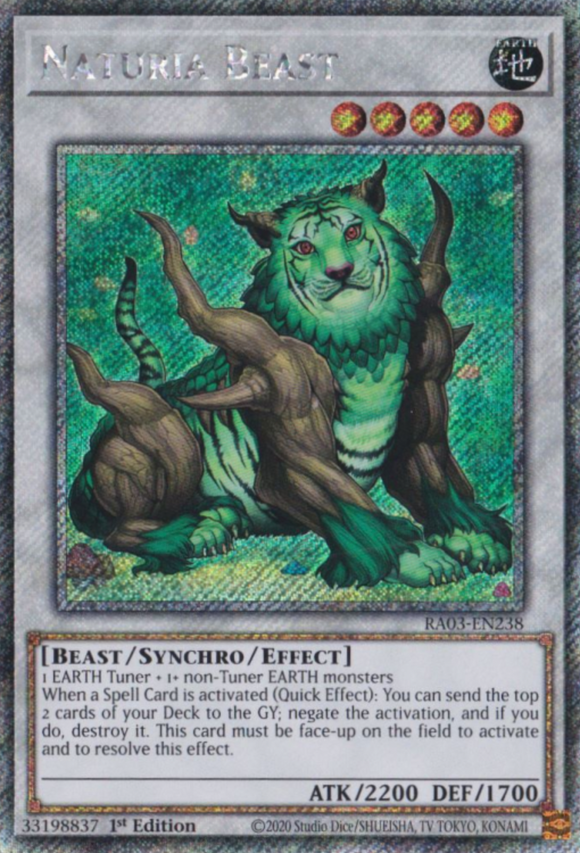 Naturia Beast - RA03-EN238 - Platinum Secret Rare 1st Edition