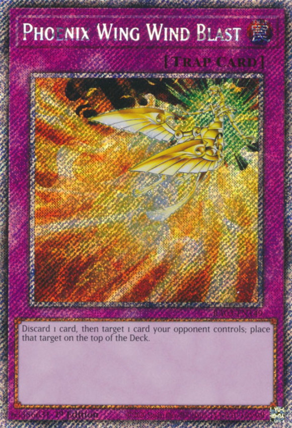 Phoenix Wing Wind Blast - RA03-EN149 - Platinum Secret Rare 1st Edition