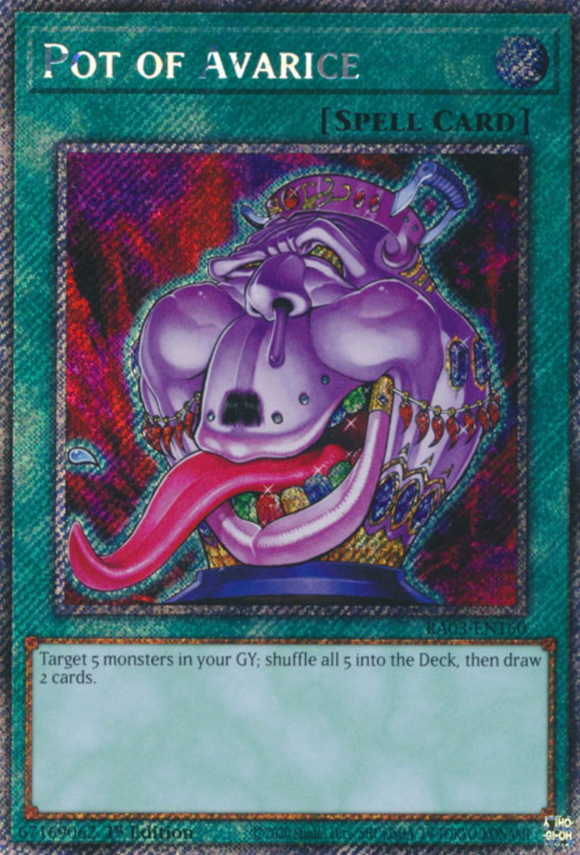 Pot of Avarice - RA03-EN160 - Platinum Secret Rare 1st Edition
