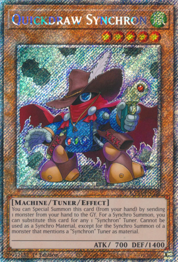 Quickdraw Synchron - RA03-EN228 - Platinum Secret Rare 1st Edition