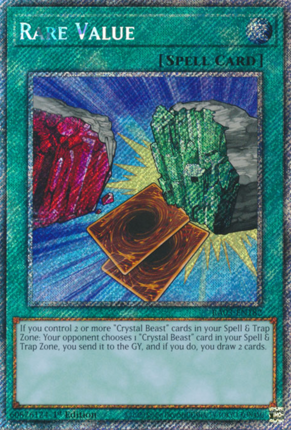 Rare Value - RA03-EN182 - Platinum Secret Rare 1st Edition