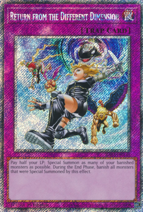 Return from the Different Dimension - RA03-EN140 - Platinum Secret Rare 1st Edition