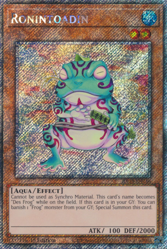 Ronintoadin - RA03-EN236 - Platinum Secret Rare 1st Edition