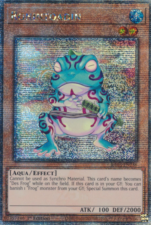 Ronintoadin - RA03-EN236 - Quarter Century Secret Rare 1st Edition