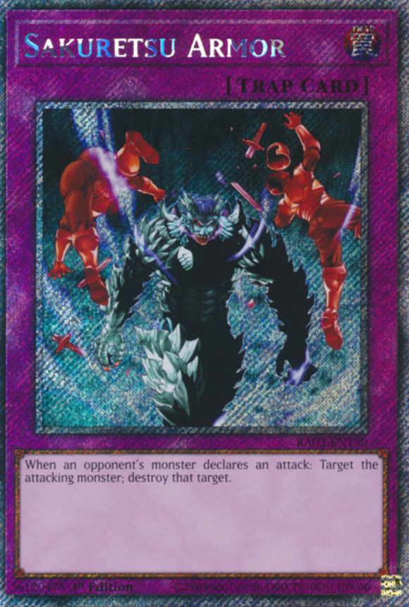 Sakuretsu Armor - RA03-EN130 - Platinum Secret Rare 1st Edition