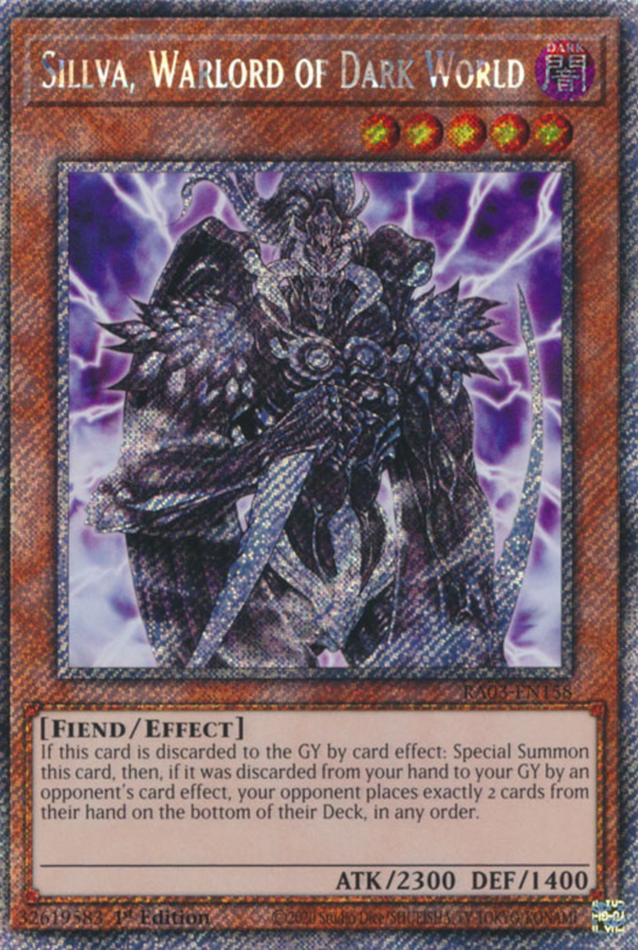 Sillva, Warlord of Dark World - RA03-EN158 - Platinum Secret Rare 1st Edition