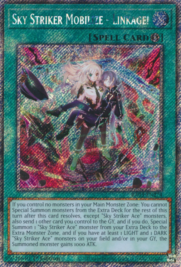 Sky Striker Mobilize - Linkage! - RA03-EN274 - Platinum Secret Rare