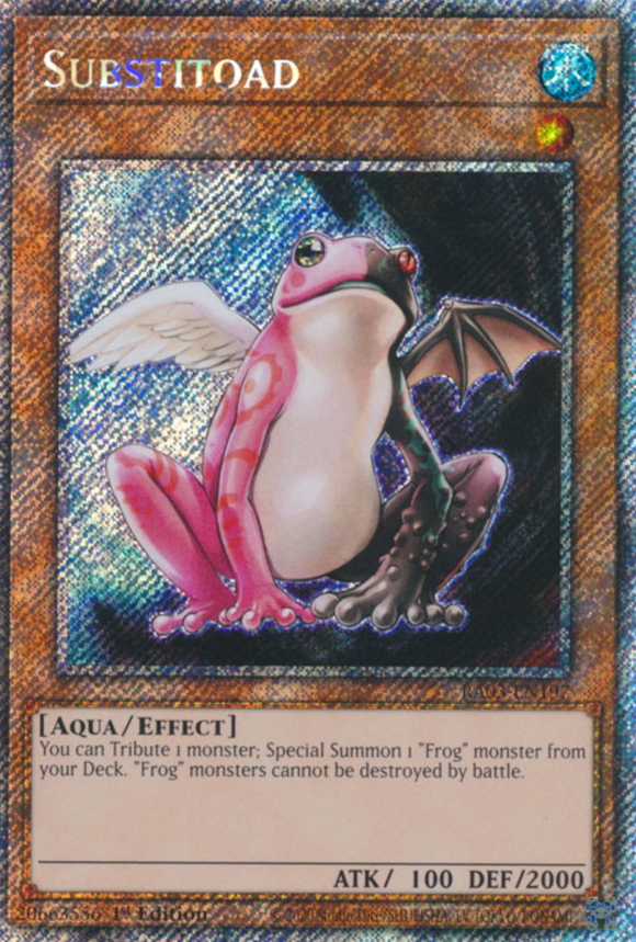 Substitoad - RA03-EN197 - Platinum Secret Rare 1st Edition