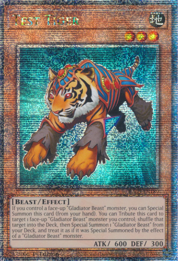 Test Tiger - RA03-EN189 - Quarter Century Rare 1st Edition