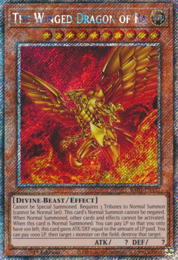 The Winged Dragon of Ra - RA03-EN137 - Platinum Secret Rare 1st Edition