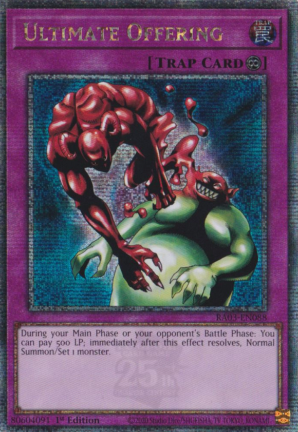 Ultimate Offering - RA03-EN088 - Quarter Century Rare 1st Edition