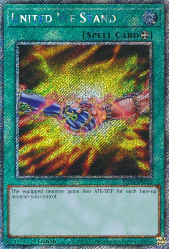 United We Stand - RA03-EN112 - Platinum Secret Rare 1st Edition