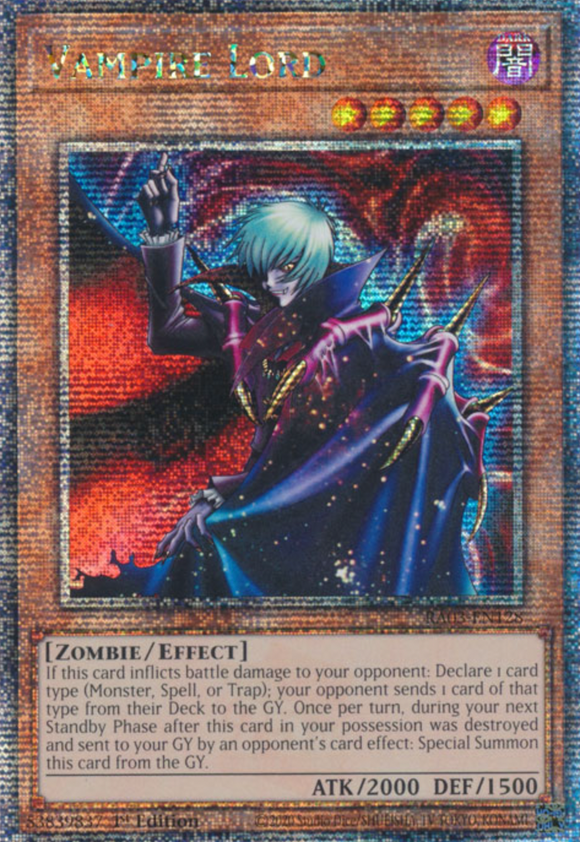 Vampire Lord - RA03-EN128 - Quarter Century Rare 1st Edition