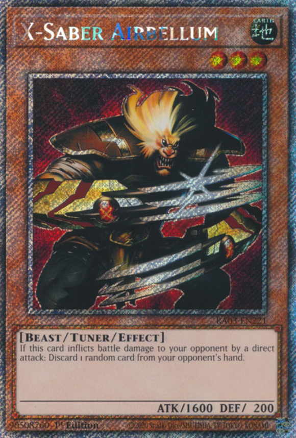 X-Saber Airbellum - RA03-EN221 - Platinum Secret Rare 1st Edition