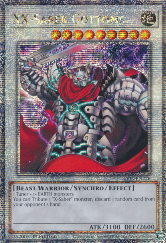 XX-Saber Gottoms - RA03-EN226 - Quarter Century Rare 1st Edition