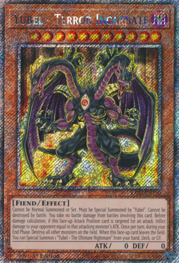 Yubel - Terror Incarnate - RA03-EN190 - Platinum Secret Rare 1st Edition