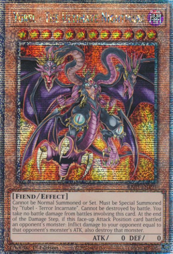 Yubel - The Ultimate Nightmare - RA03-EN191 - Quarter Century Rare 1st Edition