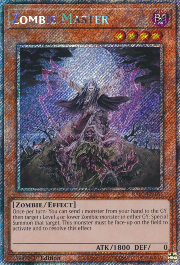 Zombie Master - RA03-EN185 - Platinum Secret Rare 1st Edition
