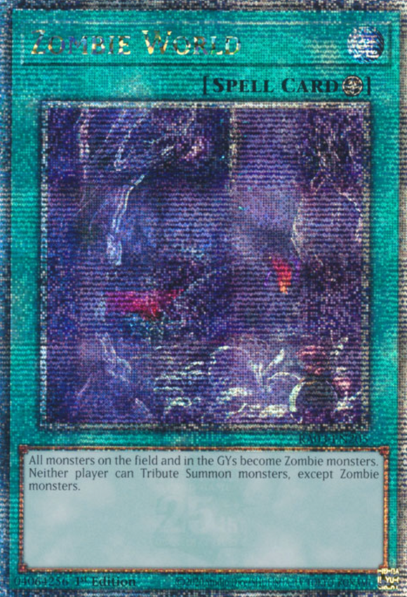 Zombie World - RA03-EN205 - Quarter Century Rare 1st Edition Essential Cards Zombie World - RA03-EN205 - Quarter Century Rare 1st Edition Essential Cards