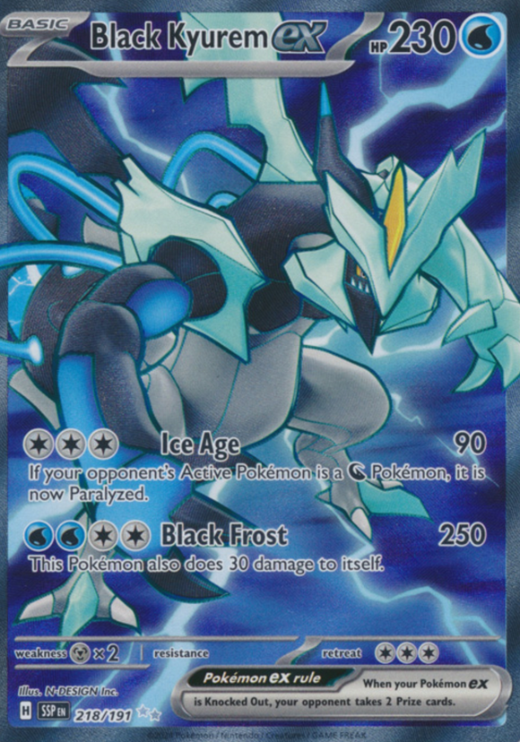 Black Kyurem ex - 218/191 - Full Art Secret Rare