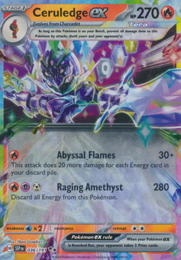 Ceruledge ex - 036/191 - Ultra Rare