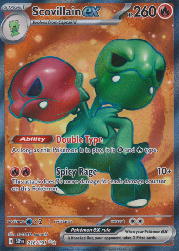 Scovillain ex - 216/191 - Full Art Secret Rare