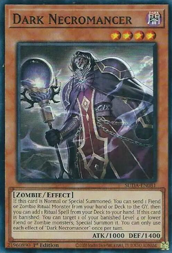 Dark Necromancer - SUDA-EN081 - Super Rare 1st Edition