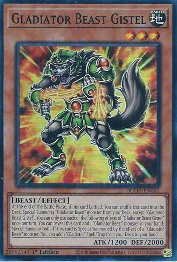 Gladiator Beast Gistel - SUDA-EN017  - Super Rare 1st Edition
