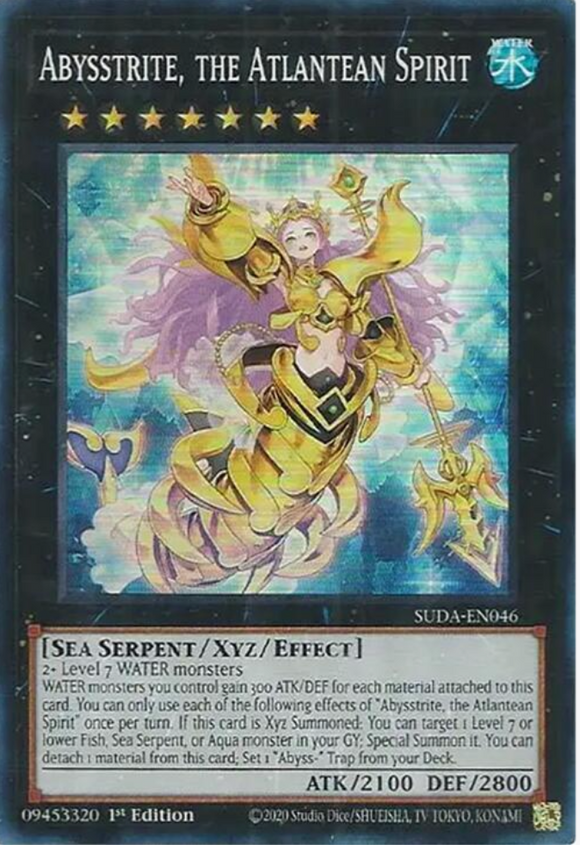 Abysstrite, the Atlantean Spirit - SUDA-EN046 - Super Rare 1st Edition