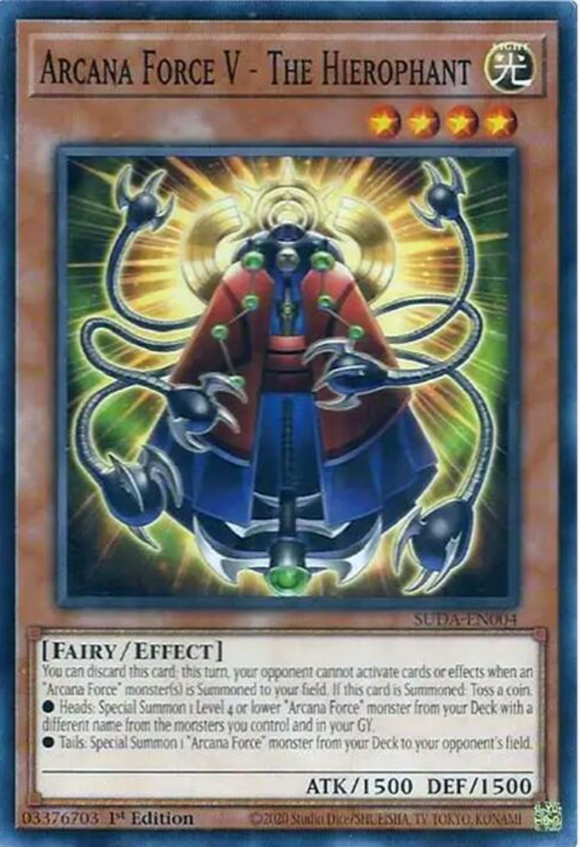 Arcana Force V - The Hierophant - SUDA-EN004 - Common 1st Edition