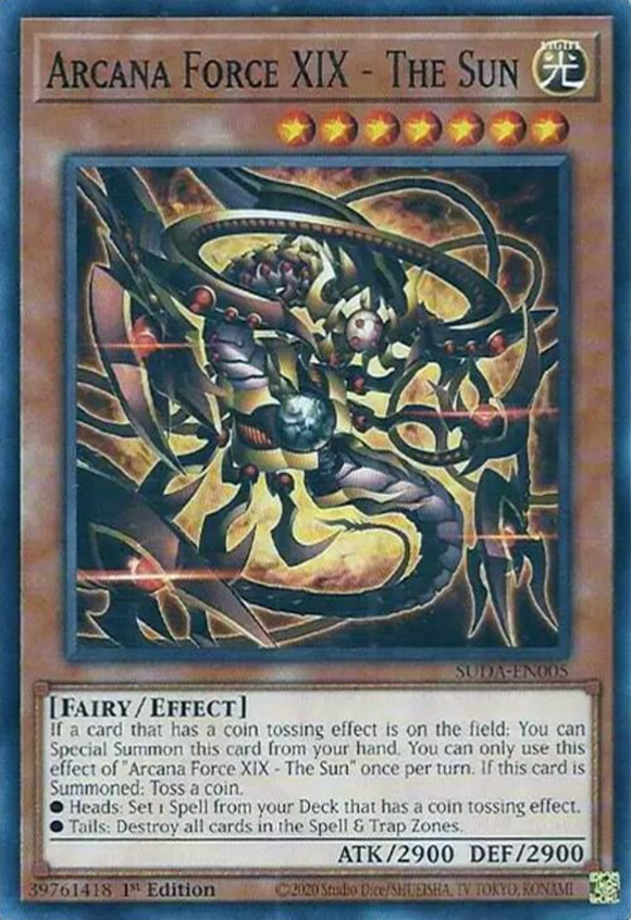 Arcana Force XIX - The Sun - SUDA-EN005 - Common 1st Edition