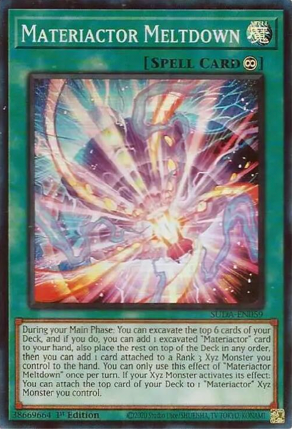 Materiactor Meltdown - SUDA-EN059 - Super Rare 1st Edition