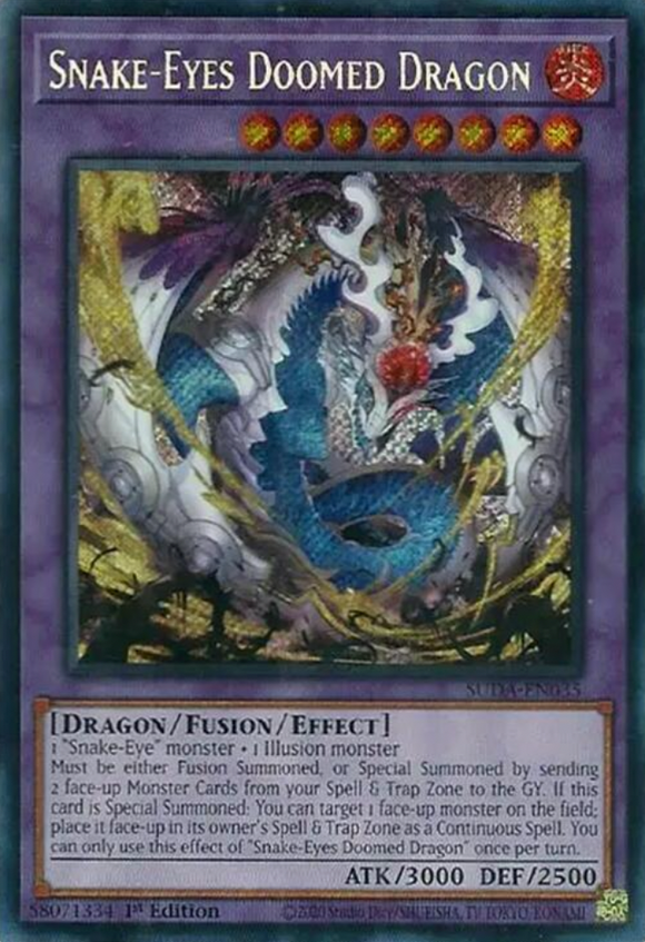 Snake-Eyes Doomed Dragon - SUDA-EN035 - Secret Rare 1st Edition