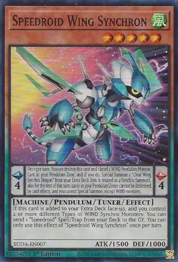 Speedroid Wing Synchron - SUDA-EN007 - Super Rare 1st Edition