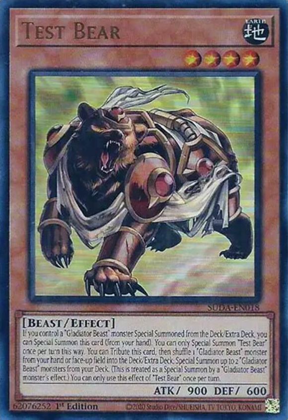 Test Bear - SUDA-EN018 - Ultra Rare 1st Edition