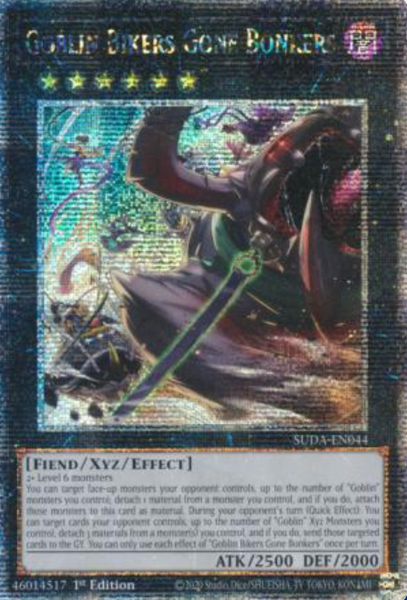 Goblin Bikers Gone Bonkers - SUDA-EN044 - Quarter Century Secret Rare 1st Edition
