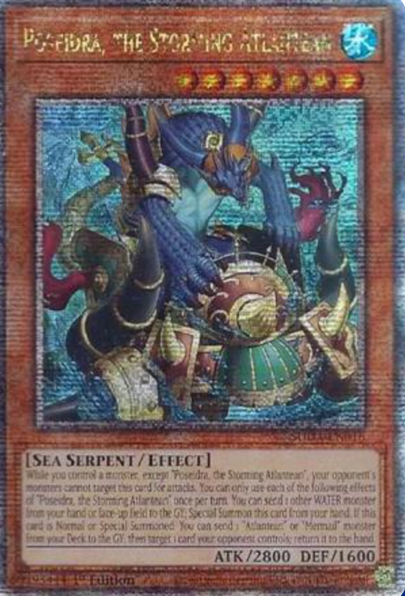 Poseidra, the Storming Atlantean - SUDA-EN016 - Quarter Century Secret Rare 1st Edition