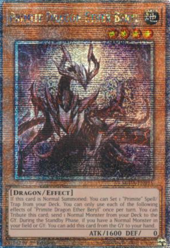 Primite Dragon Ether Beryl - SUDA-EN015 - Quarter Century Secret Rare 1st Edition