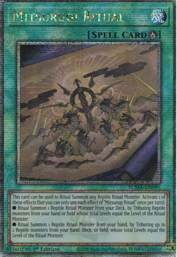 Mitsurugi Ritual - SUDA-EN095 - Quarter Century Secret Rare 1st Edition