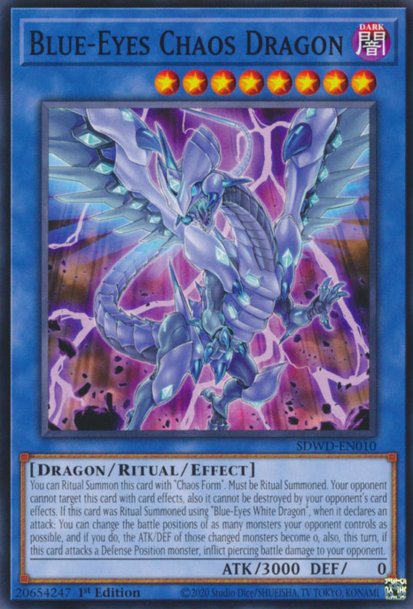 Blue-Eyes Chaos Dragon - SDWD-EN010 - Common 1st Edition