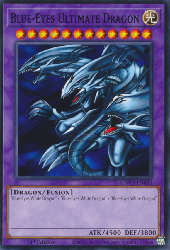 Blue-Eyes Ultimate Dragon - SDWD-EN034 - Common 1st Edition