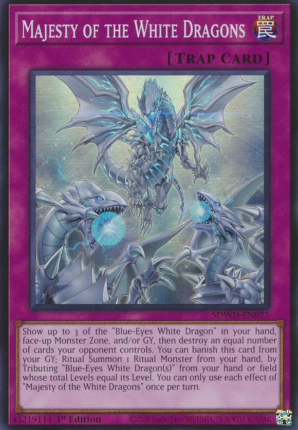 Majesty of the White Dragons - SDWD-EN027 - Super Rare 1st Edition