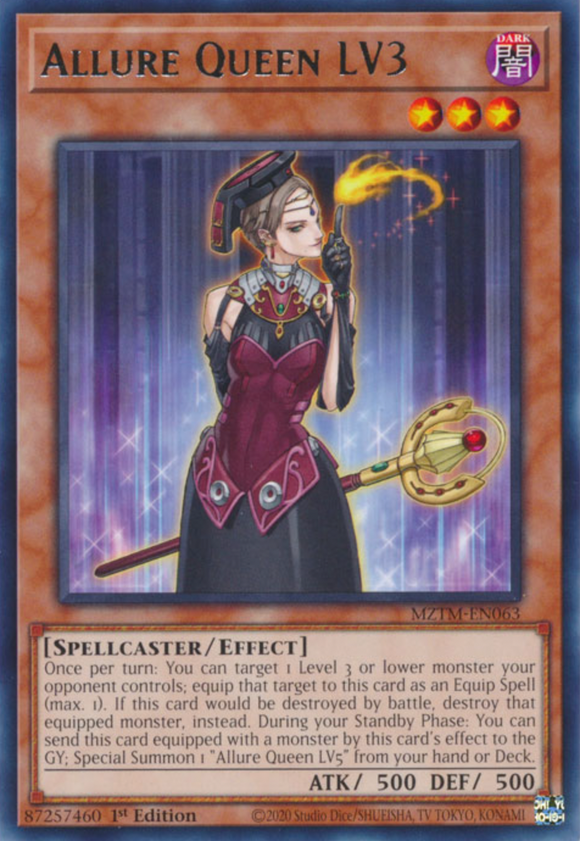 Allure Queen LV3 - MZTM-EN063 - Rare 1st Edition