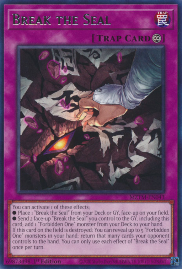 Break the Seal - MZTM-EN043 - Rare 1st Edition