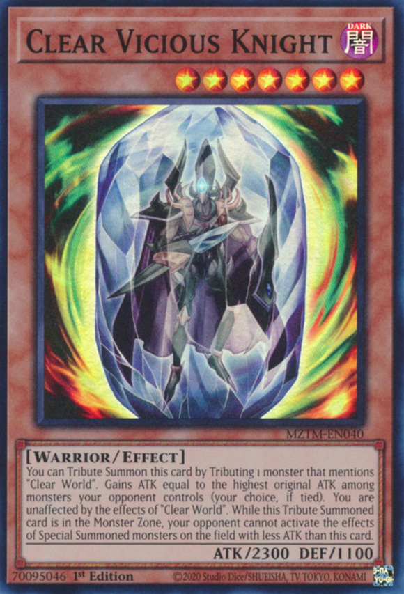Clear Vicious Knight - MZTM-EN040 - Super Rare 1st Edition